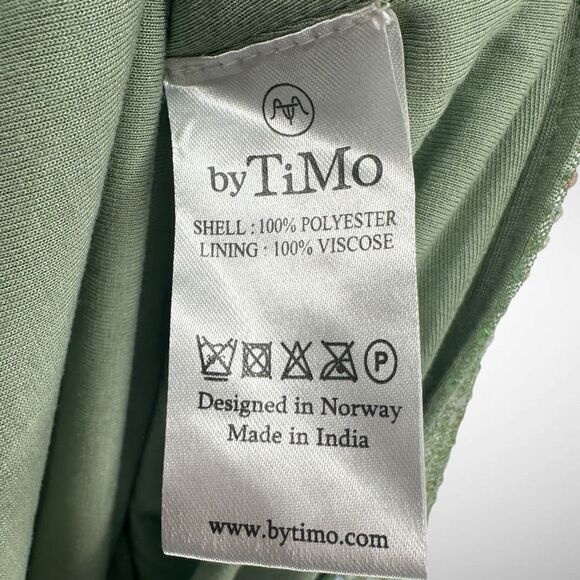 ByTiMo Sequins Strap Green Sleeveless Long Maxi Slip Dress Size Medium Party - Picture 6 of 10